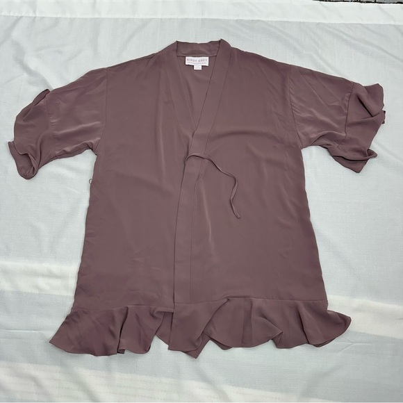 Birdy Gey Women's Size Medium Large Lavender Robe no tie - Picture 13 of 14